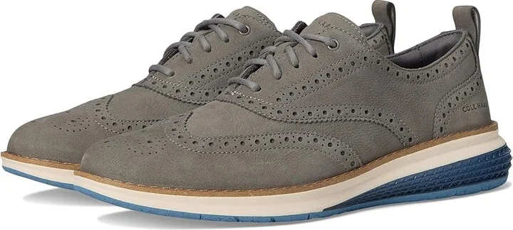 Cole Haan Original Grand Energy Weave Wing Tip Oxford Men's Lace-up Boots Ironstone Nubuck/Ivory : 8.5 W - Wide, Leather