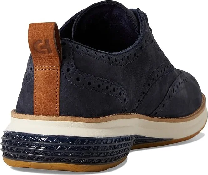Cole Haan Original Grand Energy Weave Wing Tip Oxford Men's Lace-up Boots Navy Blazer Nubuck/Ivory : 7 D - Medium, Leather - Image 4