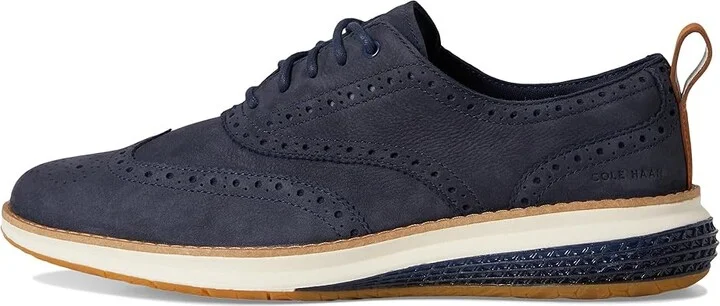 Cole Haan Original Grand Energy Weave Wing Tip Oxford Men's Lace-up Boots Navy Blazer Nubuck/Ivory : 7 D - Medium, Leather - Image 6