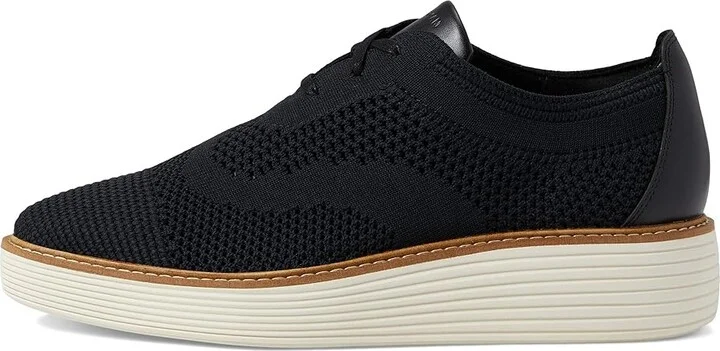 Cole Haan Original Grand Platform Stitchlite Oxford Women's Shoes Black Knit/Ivory : 5.5 B - Medium, Synthetic - Image 6