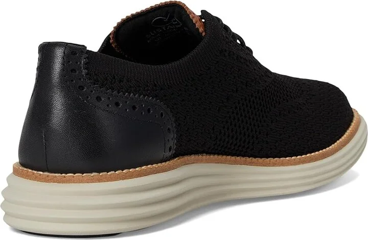 Cole Haan Original Grand Remastered Stitchlite Oxford Men's Lace Up Wing Tip Shoes Black/British Tan/Silver Lining : 9 D - Medium, Leather - Image 4