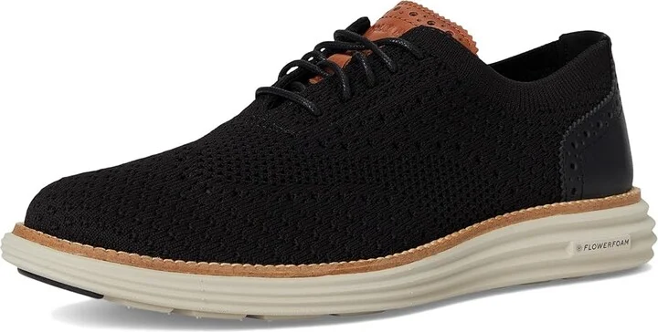 Cole Haan Original Grand Remastered Stitchlite Oxford Men's Lace Up Wing Tip Shoes Black/British Tan/Silver Lining : 9 D - Medium, Leather - Image 5