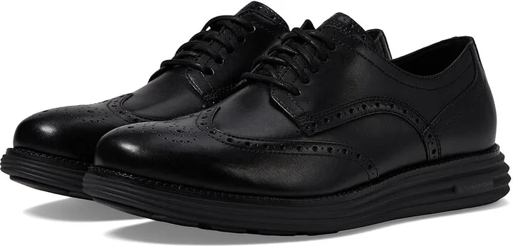 Cole Haan Original Grand Remastered Wing Tip Men's Lace Up Wing Tip Shoes Black/Black : 16 D - Medium, Leather