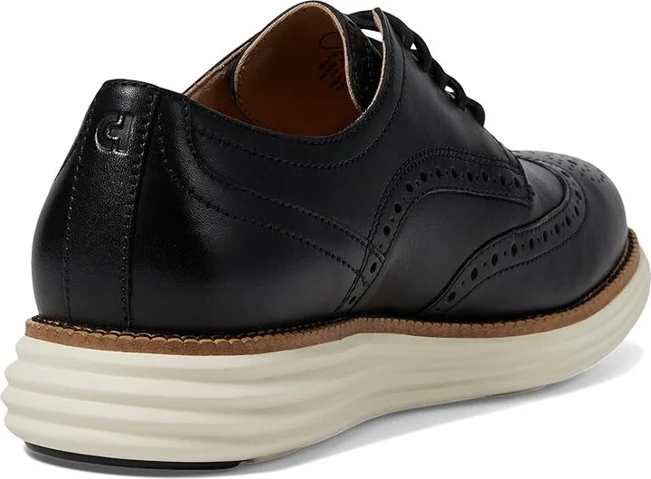 Cole Haan Original Grand Remastered Wing Tip Men's Lace Up Wing Tip Shoes Black/Ivory : 10.5 D - Medium, Leather - Image 4