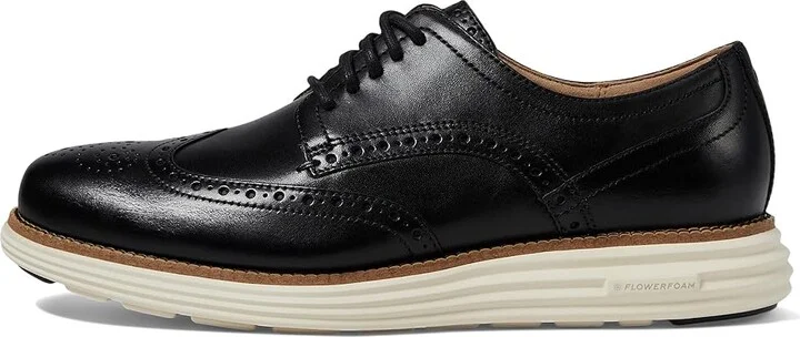 Cole Haan Original Grand Remastered Wing Tip Men's Lace Up Wing Tip Shoes Black/Ivory : 10.5 D - Medium, Leather - Image 6