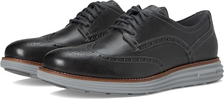 Cole Haan Original Grand Remastered Wing Tip Men's Lace Up Wing Tip Shoes Lava Smoke/Dark Natural/Sea Stone : 10.5 D - Medium, Leather