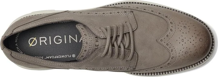 Cole Haan Original Grand Remastered Wing Tip Men's Lace Up Wing Tip Shoes Titanium Nubuck/Silver Birch : 7.5 D - Medium, Leather - Image 2