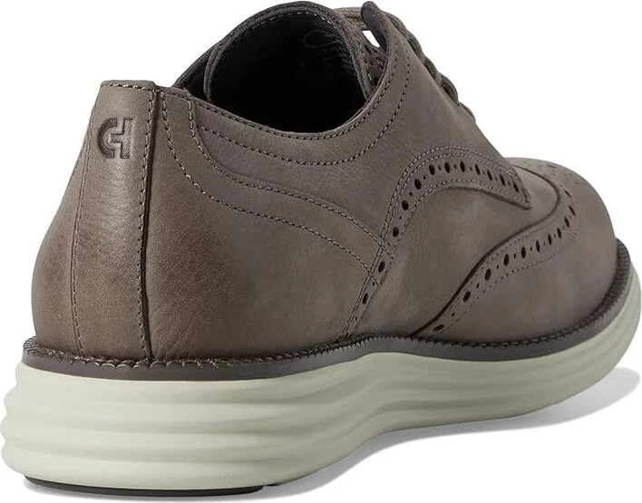 Cole Haan Original Grand Remastered Wing Tip Men's Lace Up Wing Tip Shoes Titanium Nubuck/Silver Birch : 7.5 D - Medium, Leather - Image 4