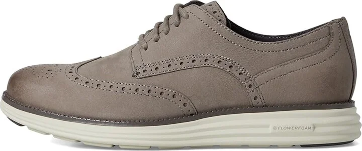 Cole Haan Original Grand Remastered Wing Tip Men's Lace Up Wing Tip Shoes Titanium Nubuck/Silver Birch : 7.5 D - Medium, Leather - Image 6