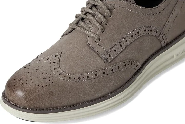 Cole Haan Original Grand Remastered Wing Tip Men's Lace Up Wing Tip Shoes Titanium Nubuck/Silver Birch : 7.5 D - Medium, Leather - Image 7