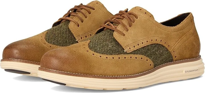 Cole Haan Original Grand Remastered Wing Tip Men's Lace Up Wing Tip Shoes Tweed : 12 D - Medium, Leather