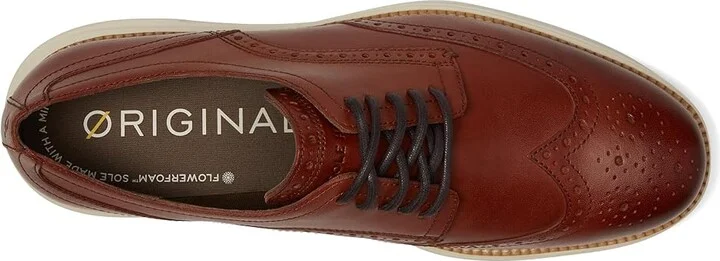 Cole Haan Original Grand Remastered Wing Tip Men's Lace Up Wing Tip Shoes Woodbury/Ivory : 7 W - Wide, Leather - Image 2