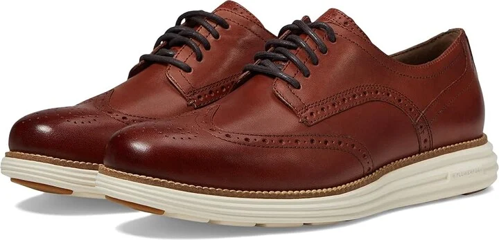 Cole Haan Original Grand Remastered Wing Tip Men's Lace Up Wing Tip Shoes Woodbury/Ivory : 7 W - Wide, Leather
