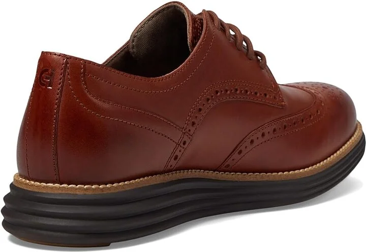 Cole Haan Original Grand Remastered Wing Tip Men's Lace Up Wing Tip Shoes Woodbury/Java : 7 D - Medium, Leather - Image 4
