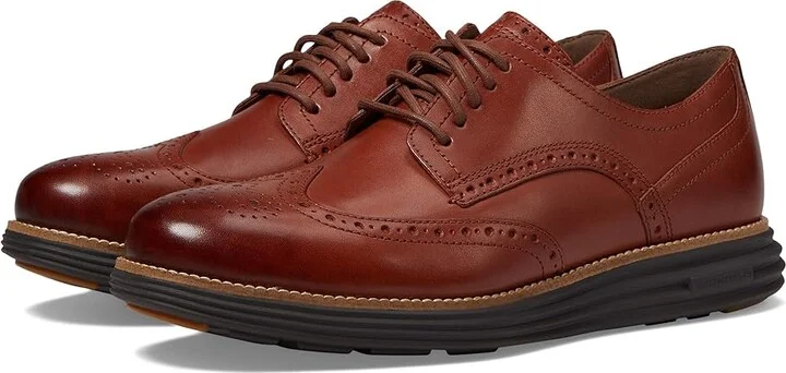 Cole Haan Original Grand Remastered Wing Tip Men's Lace Up Wing Tip Shoes Woodbury/Java : 7 D - Medium, Leather