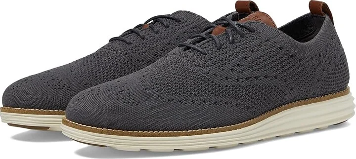 Cole Haan Original Grand Stitchlite Wingtip Oxford Men's Shoes Magnet/Ivory : 10 D - Medium