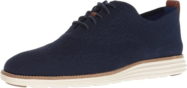 Cole Haan Original Grand Stitchlite Wingtip Oxford Men's Shoes Navy/Ivory : 11.5 D - Medium - Image 2