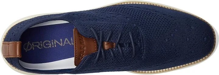 Cole Haan Original Grand Stitchlite Wingtip Oxford Men's Shoes Navy/Ivory : 11.5 D - Medium - Image 3