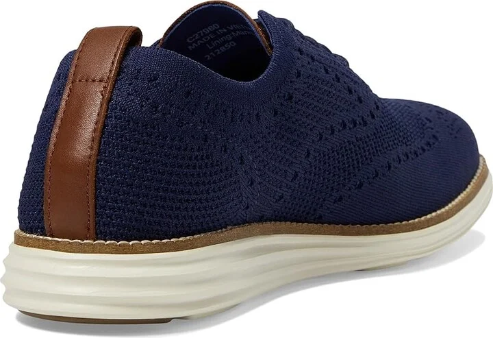 Cole Haan Original Grand Stitchlite Wingtip Oxford Men's Shoes Navy/Ivory : 11.5 D - Medium - Image 5