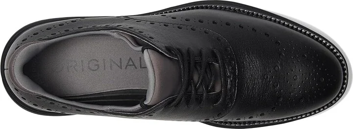 Cole Haan Original Grand Ultra Wingtip Oxford Men's Shoes Black/Black/Pavement Waterproof : 7.5 D - Medium, Leather - Image 2