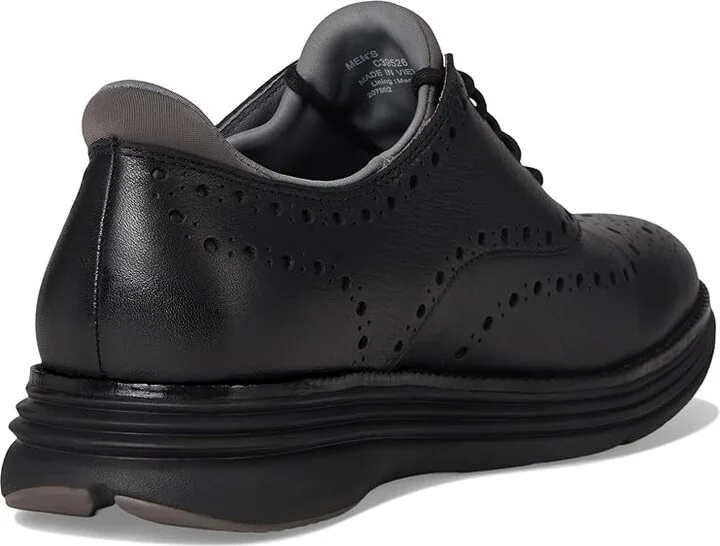 Cole Haan Original Grand Ultra Wingtip Oxford Men's Shoes Black/Black/Pavement Waterproof : 7.5 D - Medium, Leather - Image 4