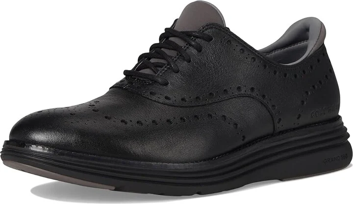 Cole Haan Original Grand Ultra Wingtip Oxford Men's Shoes Black/Black/Pavement Waterproof : 7.5 D - Medium, Leather - Image 5