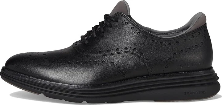 Cole Haan Original Grand Ultra Wingtip Oxford Men's Shoes Black/Black/Pavement Waterproof : 7.5 D - Medium, Leather - Image 6