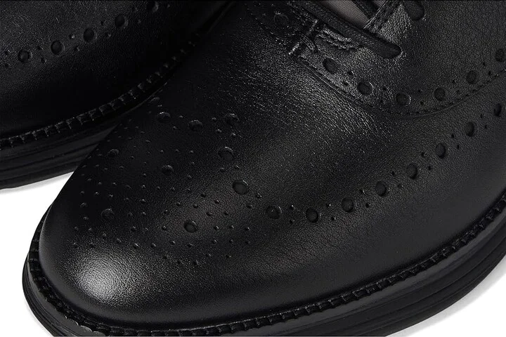 Cole Haan Original Grand Ultra Wingtip Oxford Men's Shoes Black/Black/Pavement Waterproof : 7.5 D - Medium, Leather - Image 7
