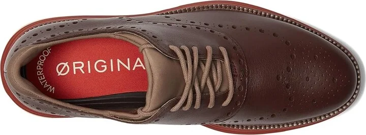 Cole Haan Original Grand Ultra Wingtip Oxford Men's Shoes Deep Mahogany/Red Ochre/Irish Coffee Waterproof : 10 W - Wide, Leather - Image 2