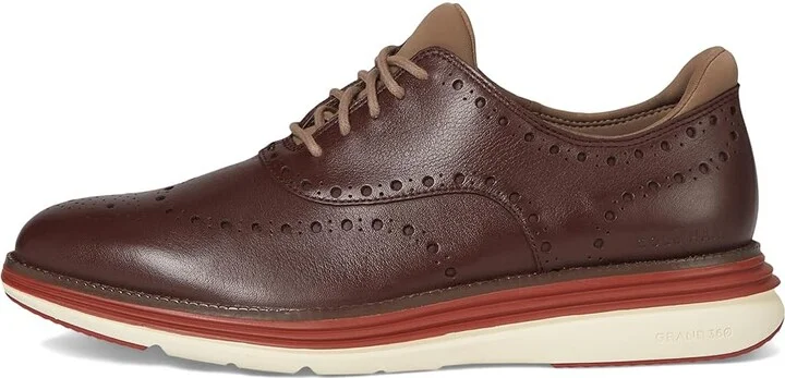 Cole Haan Original Grand Ultra Wingtip Oxford Men's Shoes Deep Mahogany/Red Ochre/Irish Coffee Waterproof : 10 W - Wide, Leather - Image 6