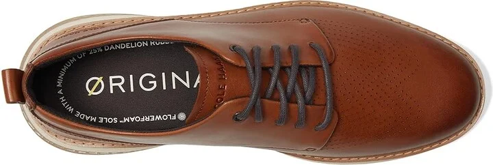 Cole Haan Originalgrand Energy Weave Plain Toe Oxford Men's Lace-up Boots British Tan/Ivory/Dark Chocolate : 9 W - Wide, Leather - Image 2