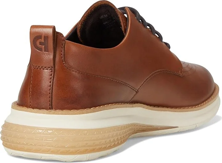 Cole Haan Originalgrand Energy Weave Plain Toe Oxford Men's Lace-up Boots British Tan/Ivory/Dark Chocolate : 9 W - Wide, Leather - Image 4
