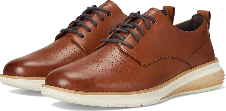 Cole Haan Originalgrand Energy Weave Plain Toe Oxford Men's Lace-up Boots British Tan/Ivory/Dark Chocolate : 9 W - Wide, Leather