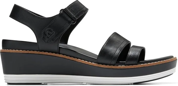 Cole Haan Originalgrand Peyton Flatform Women's Sandals Black/Black : 7 B - Medium, Leather - Image 7