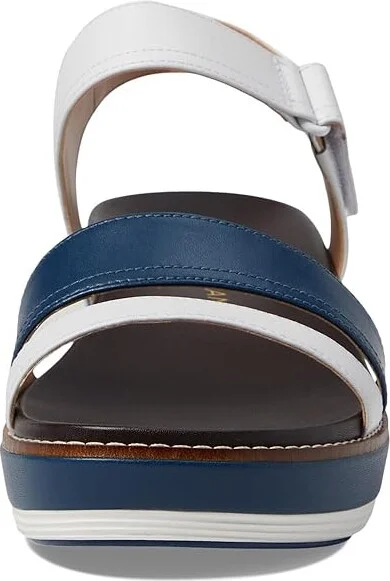 Cole Haan Originalgrand Peyton Flatform Women's Sandals Optic White/Blue Wing Teal : 10.5 B - Medium, Leather - Image 2