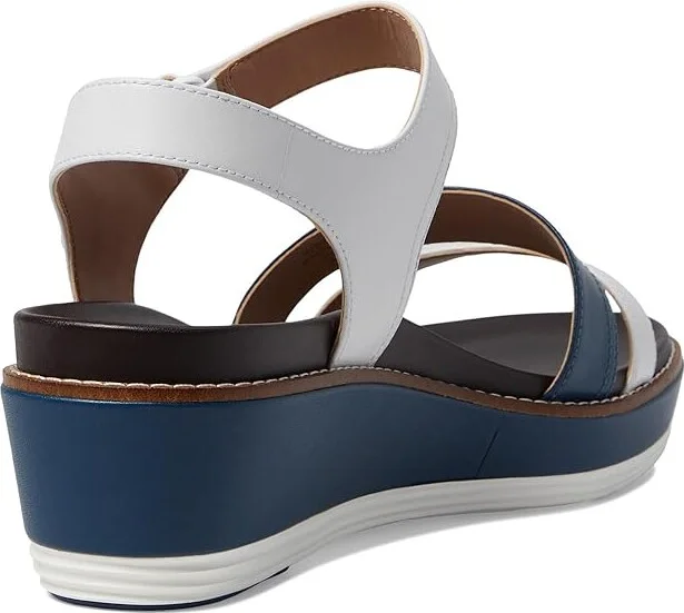 Cole Haan Originalgrand Peyton Flatform Women's Sandals Optic White/Blue Wing Teal : 10.5 B - Medium, Leather - Image 4