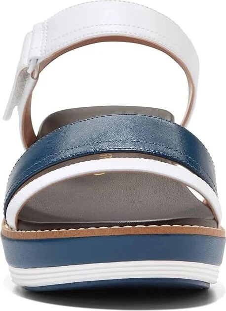 Cole Haan Originalgrand Peyton Flatform Women's Sandals Optic White/Blue Wing Teal : 10.5 B - Medium, Leather - Image 5