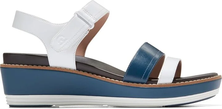 Cole Haan Originalgrand Peyton Flatform Women's Sandals Optic White/Blue Wing Teal : 10.5 B - Medium, Leather - Image 7