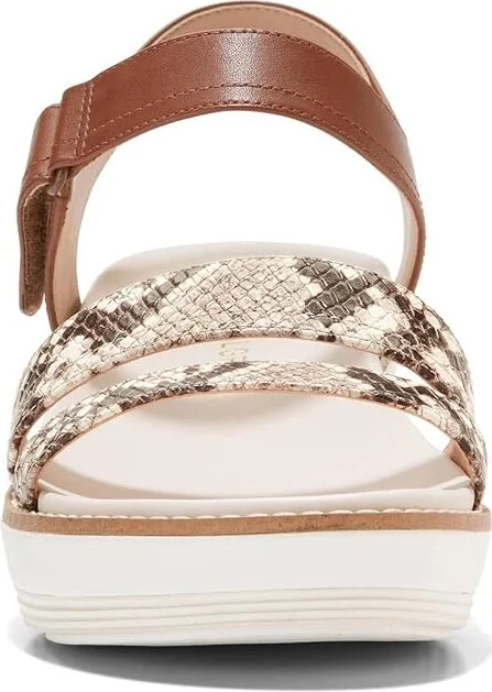 Cole Haan Originalgrand Peyton Flatform Women's Sandals Pecan/Sandollar Snake Print/Ivory : 8.5 B - Medium, Leather - Image 5