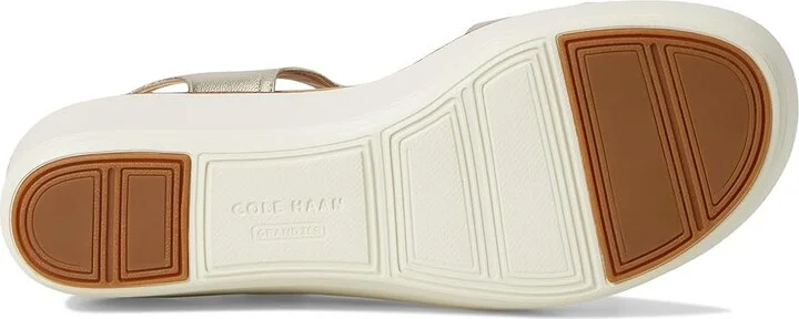 Cole Haan Originalgrand Peyton Flatform Women's Sandals Soft Gold Metallic/Ivory : 7 B - Medium, Leather - Image 3