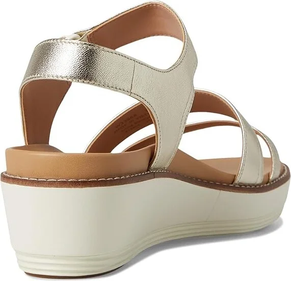 Cole Haan Originalgrand Peyton Flatform Women's Sandals Soft Gold Metallic/Ivory : 7 B - Medium, Leather - Image 4
