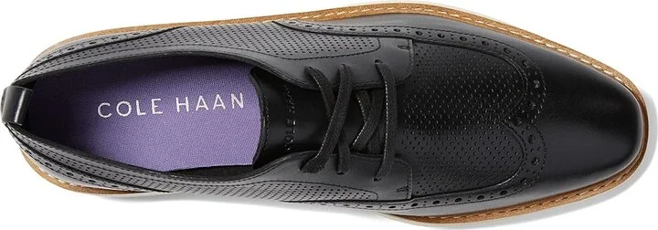 Cole Haan Originalgrand Platform Wing Tip Oxford Women's Shoes Black/Ivory : 10 B - Medium, Leather - Image 2