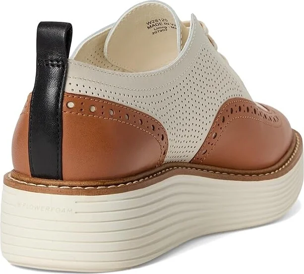 Cole Haan Originalgrand Platform Wing Tip Oxford Women's Shoes Pecan/Ivory : 10 B - Medium, Leather - Image 4