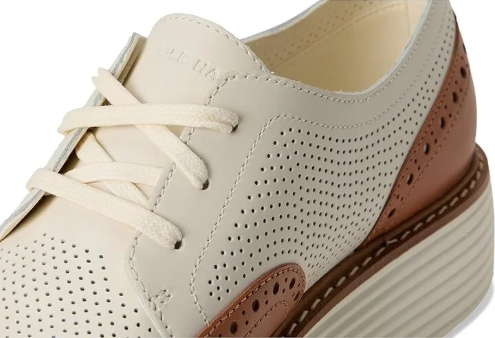 Cole Haan Originalgrand Platform Wing Tip Oxford Women's Shoes Pecan/Ivory : 10 B - Medium, Leather - Image 7
