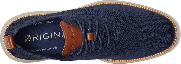 Cole Haan Originalgrand Remastered Stitchlite Oxford Men's Lace-up Boots Marine Blue/British Tan/Silver Lining : 9.5 D - Medium, Leather - Image 2