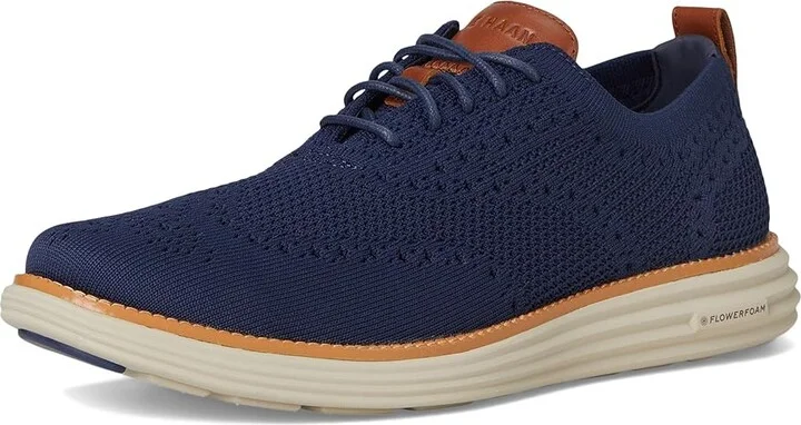 Cole Haan Originalgrand Remastered Stitchlite Oxford Men's Lace-up Boots Marine Blue/British Tan/Silver Lining : 9.5 D - Medium, Leather - Image 5
