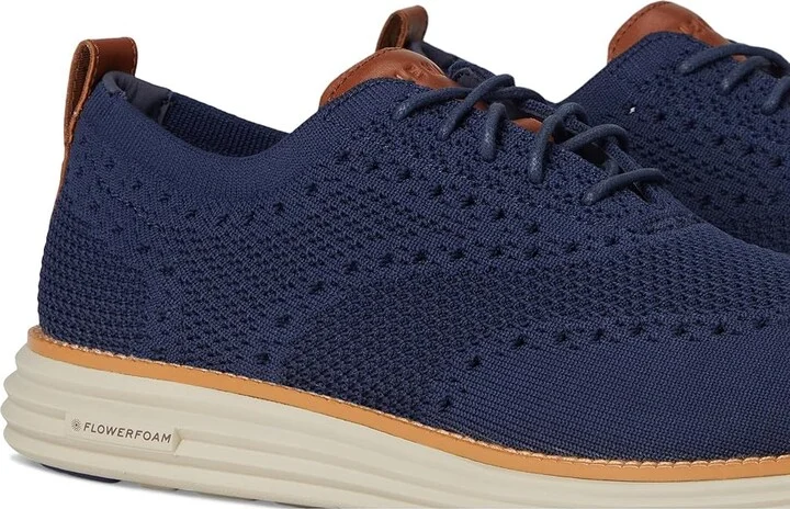 Cole Haan Originalgrand Remastered Stitchlite Oxford Men's Lace-up Boots Marine Blue/British Tan/Silver Lining : 9.5 D - Medium, Leather - Image 7