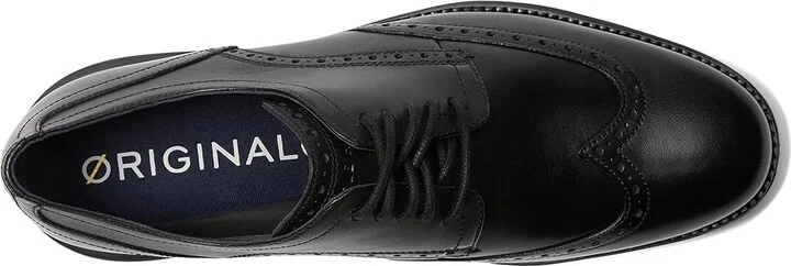 Cole Haan Originalgrand Shortwing Oxford Men's Shoes Black/Black : 9.5 D - Medium, Leather/Nubuck - Image 3