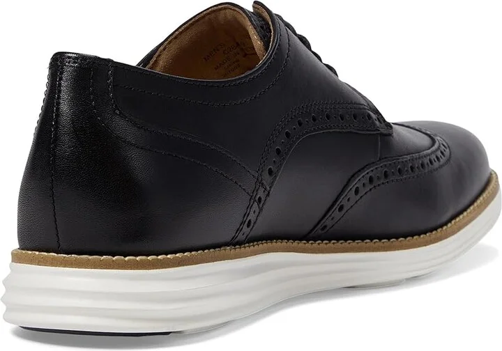 Cole Haan Originalgrand Shortwing Oxford Men's Shoes Black Leather/White : 10 D - Medium, Leather/Nubuck - Image 5