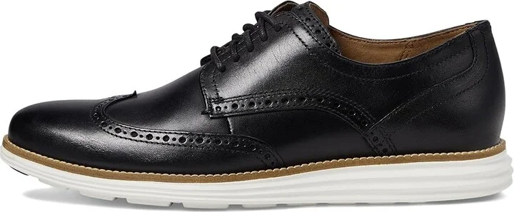 Cole Haan Originalgrand Shortwing Oxford Men's Shoes Black Leather/White : 10 D - Medium, Leather/Nubuck - Image 7
